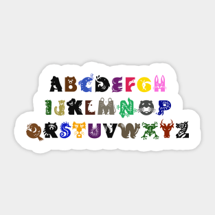 Critters Alphabet Sticker